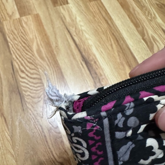 Vera Bradley Black and Pink Patterned Wallet - Picture 6 of 6